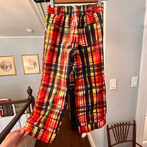 Kids Snow Pants Obermeyer colorful plaid size 6